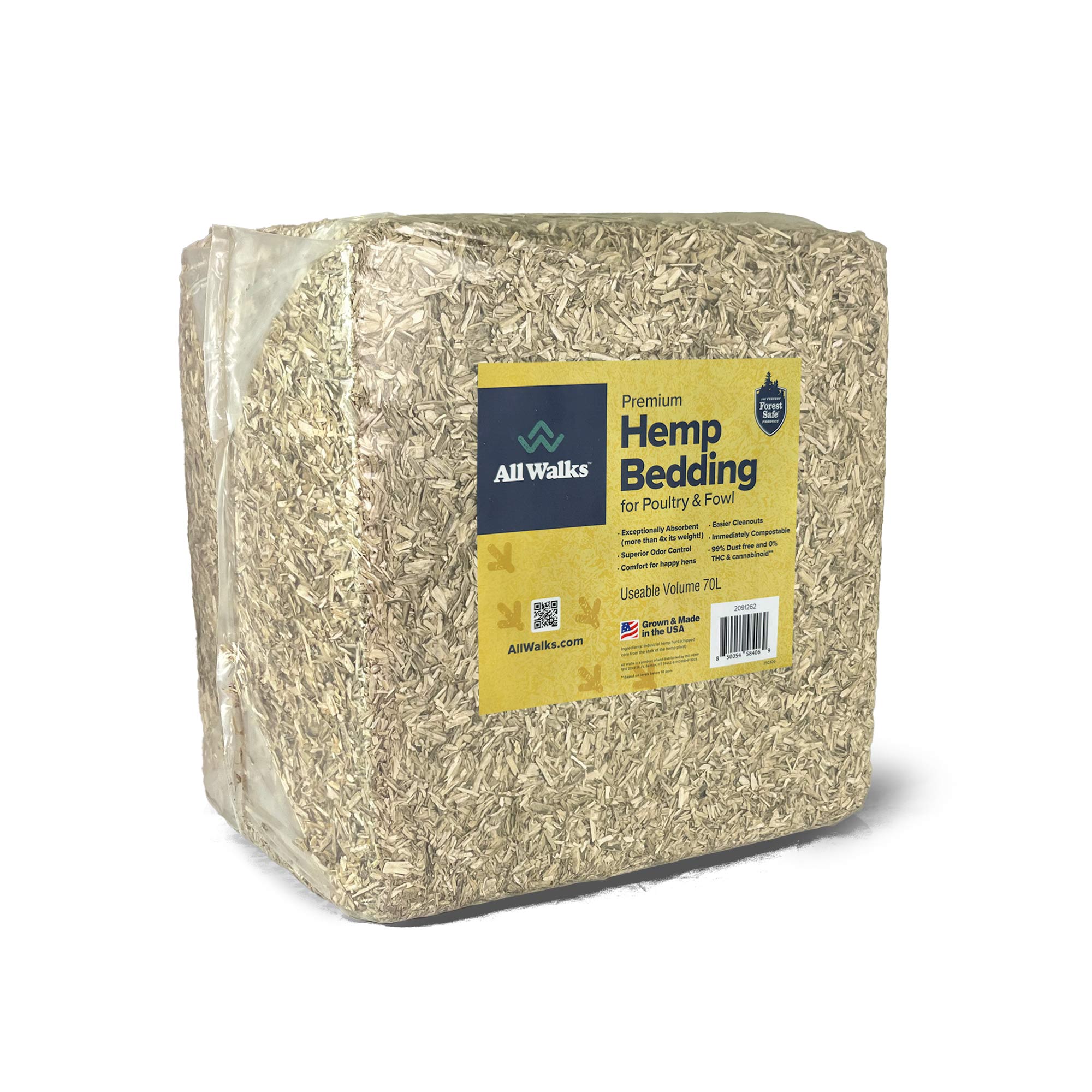 All Walks - Hemp Animal Bedding - 70 L